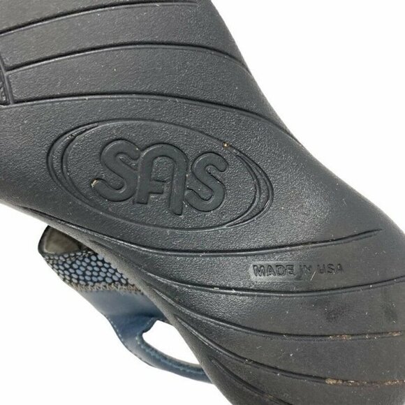 SAS Womens Nudu Slingback Sandals Blue Leather 9 - Picture 8 of 9